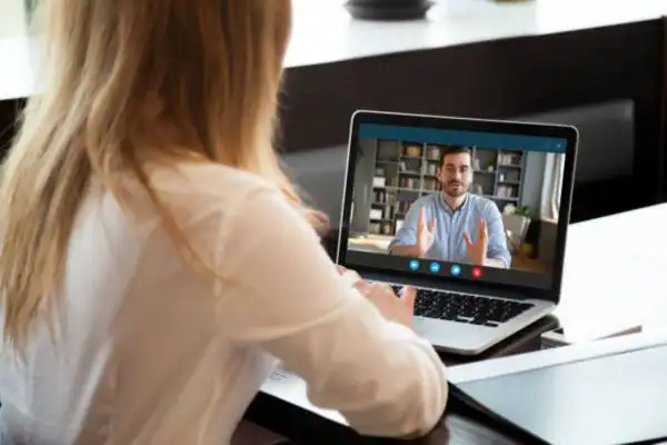 image of woman attending online mediation Croydon speak to our team today!